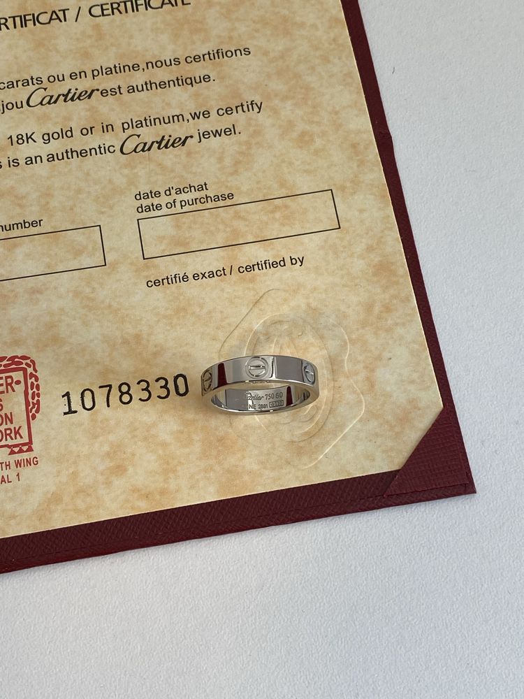 Inel Cartier Love White Gold 18K