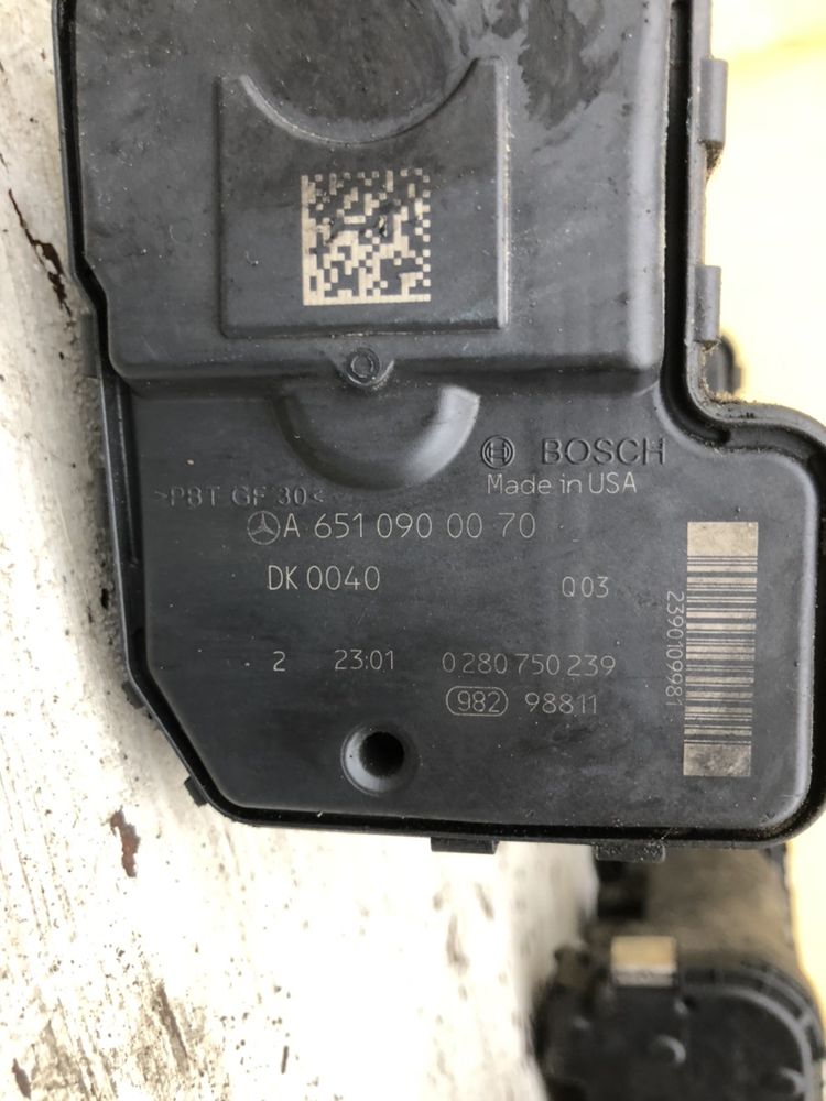 Дросел OM 642 и ОМ 651 Mercedes W212, 204, W221, W164, W211, W219 и др