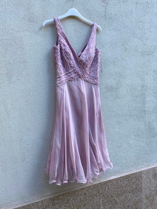 Rochie roz matase marime xs/s