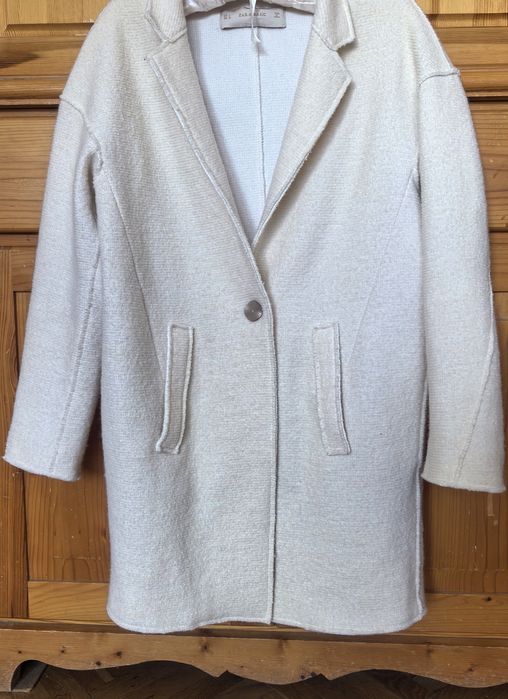 Палто oversize бяло S  36 Zara