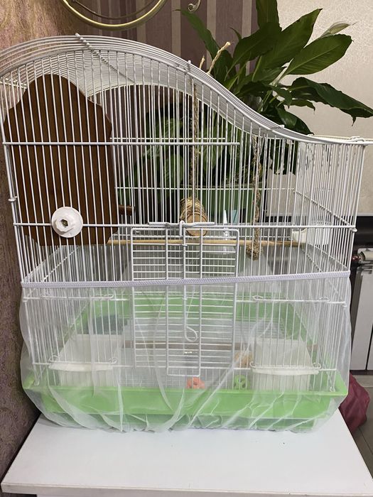Продам большую клетку для попугаев готовый комплект