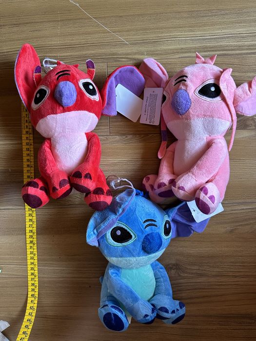 Jucarii de plus Lilo&Stitch, 25 cm, roz, albastru, rosu, NOU