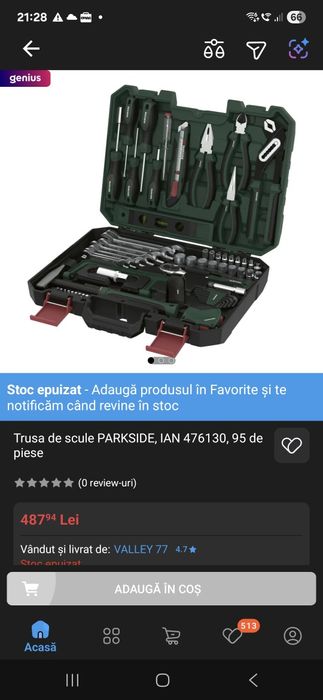 Parkside scule 95 piese
