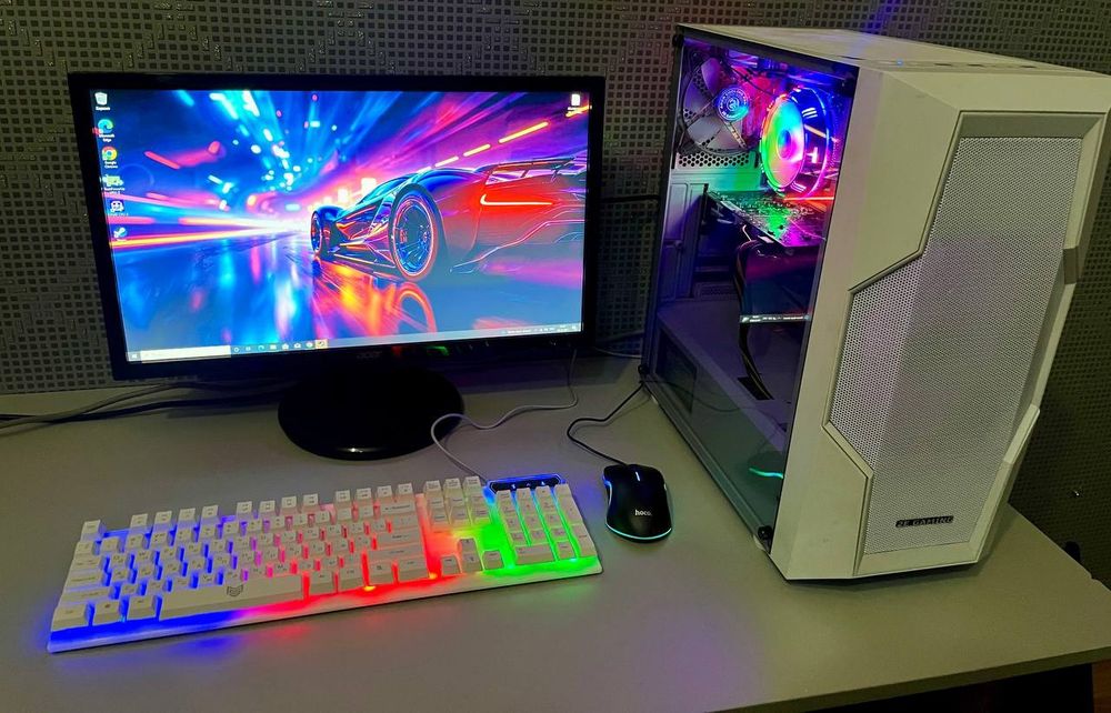 Игровой компьютер i7-4770/RX 580 8GB/16Гб/SSD с монитором 22'