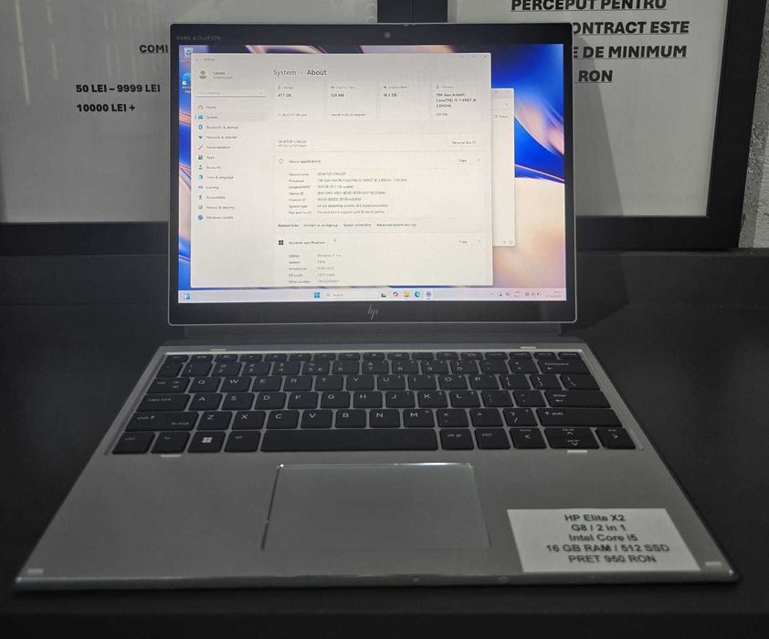 Laptop 2 in 1 HP Elite X2 / I5 / 16GB RAM * Krom Amanet Margeanului *