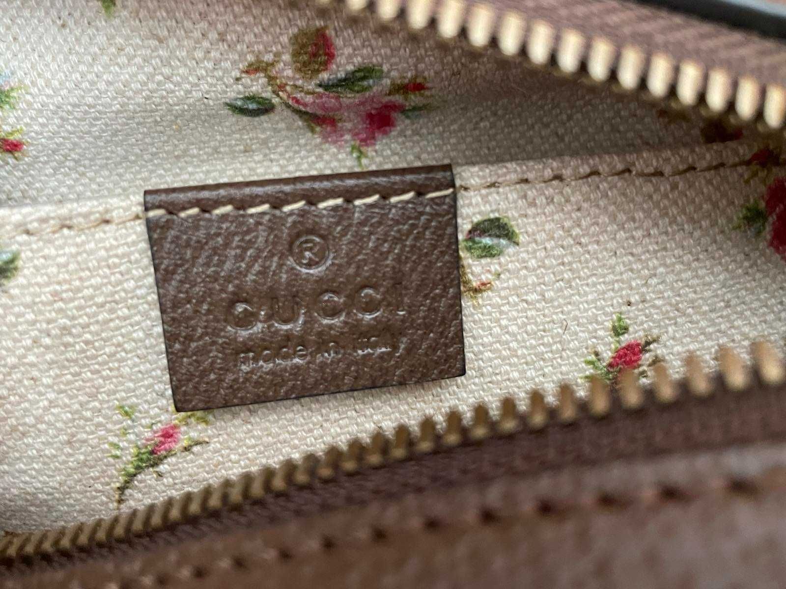 Чанта Gucci Гучи Marmont Neo Vintage Tiger Head Canvas Златно GG лого