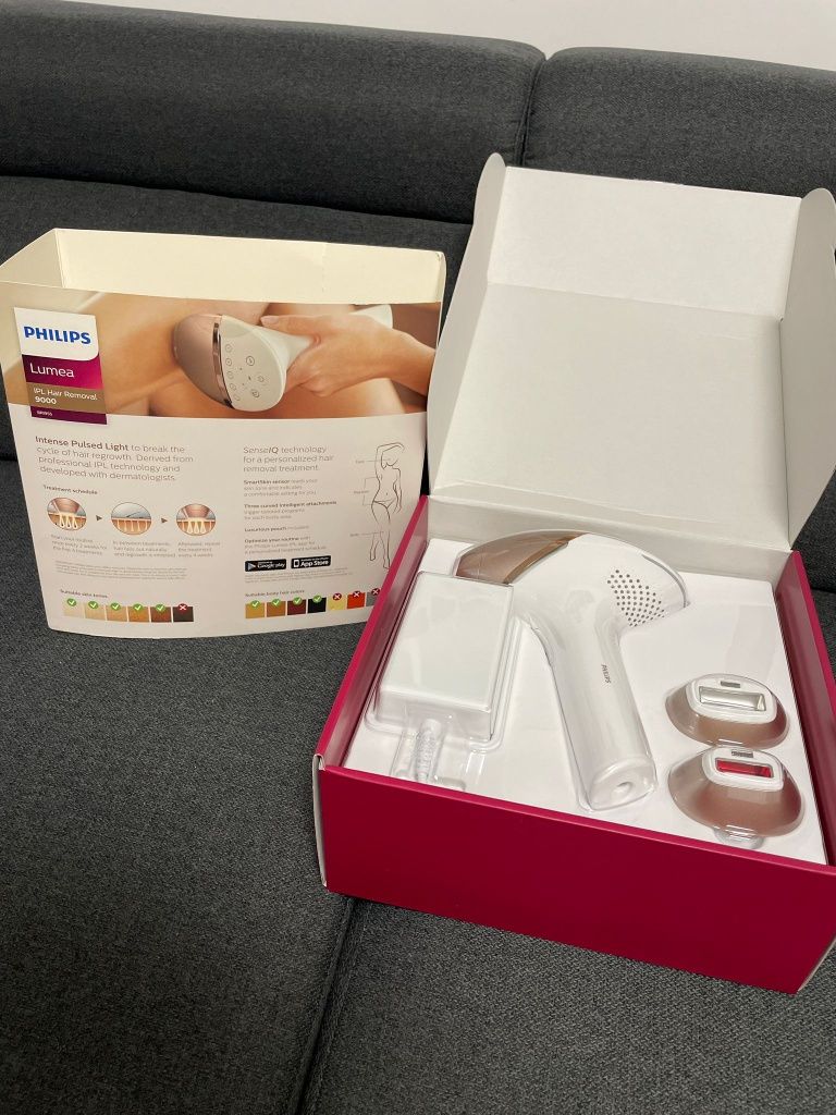 Epilator IPL Philips Lumea Seria 9000 BRI955/00, Senzor Smartskin