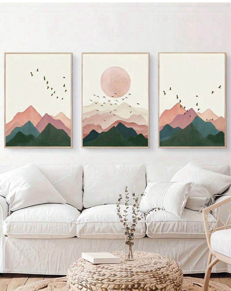 3 Postere Print Minimalist Munte