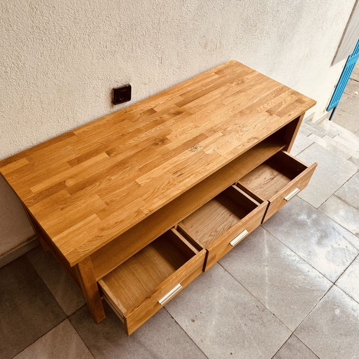 Ретро конзолен дъбов шкаф от 90-те