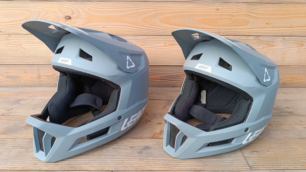 Casti full face casca second hand LEATT Gravity 1.0 negru gri alb
