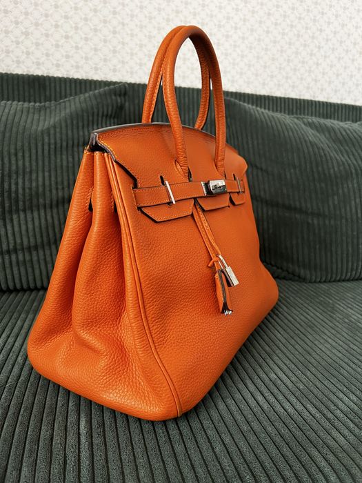 Hermes Birkin orange togo leather 35 cm