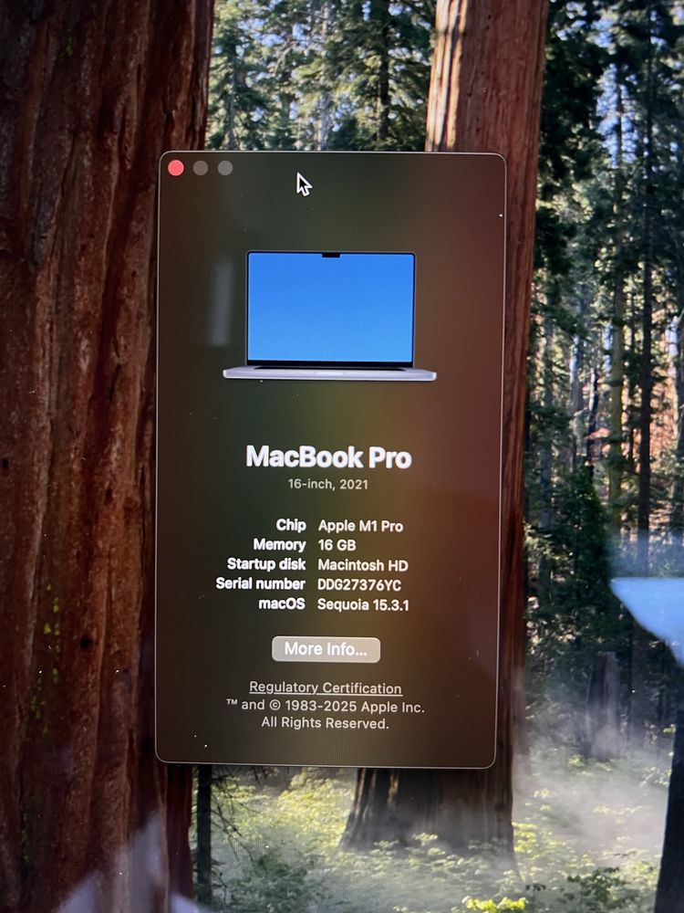 MacBook Pro 16” M1 16GB RAM 512 SSD