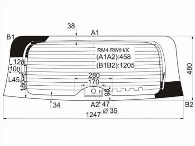 Стекло заднее с обогревом  Honda Cr-v