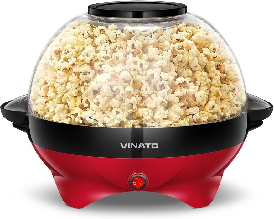 Машина за пуканки VINATO Popcorn Machine 5L с незалепващо покритие