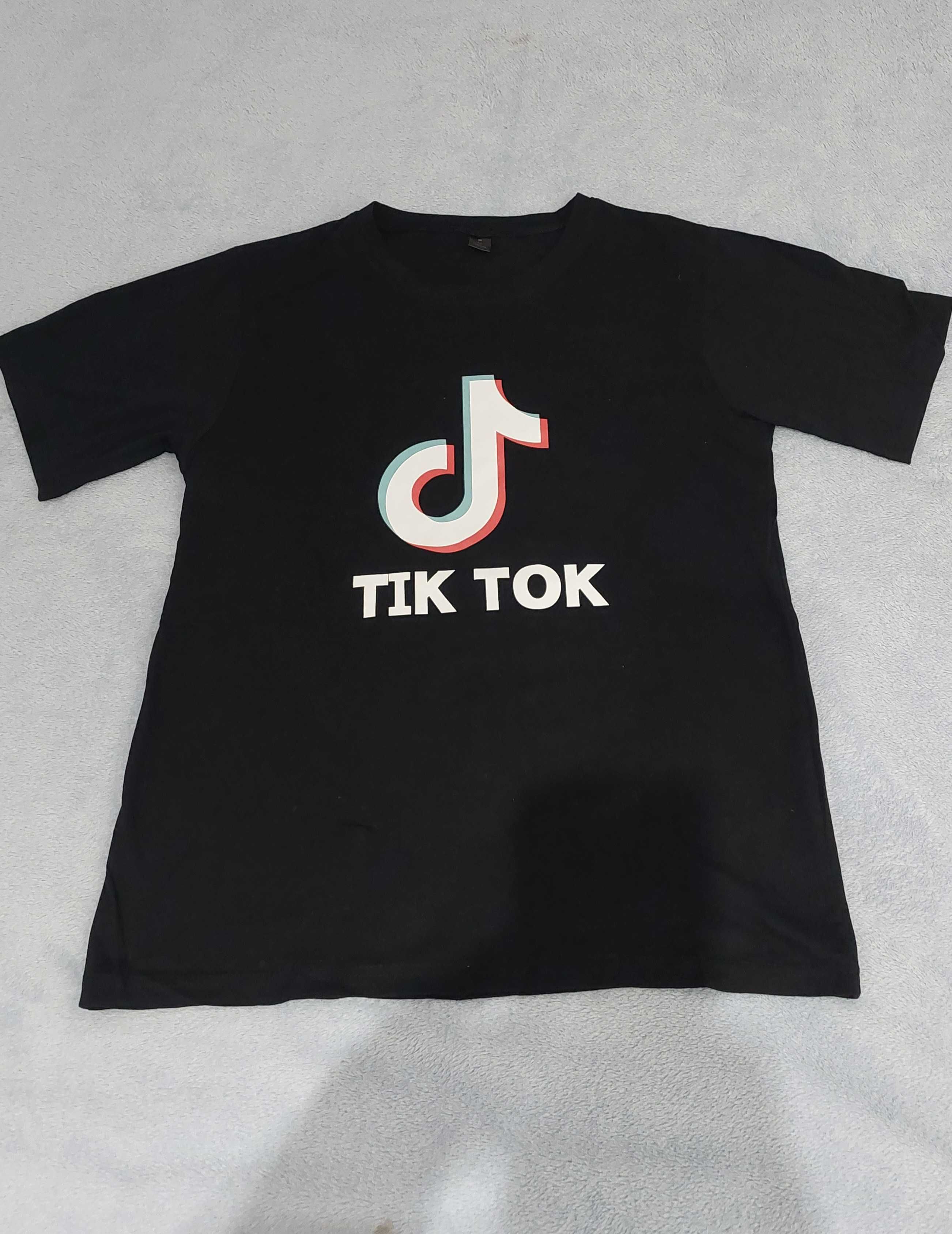 Tricou negru Tik Tok, mărime M