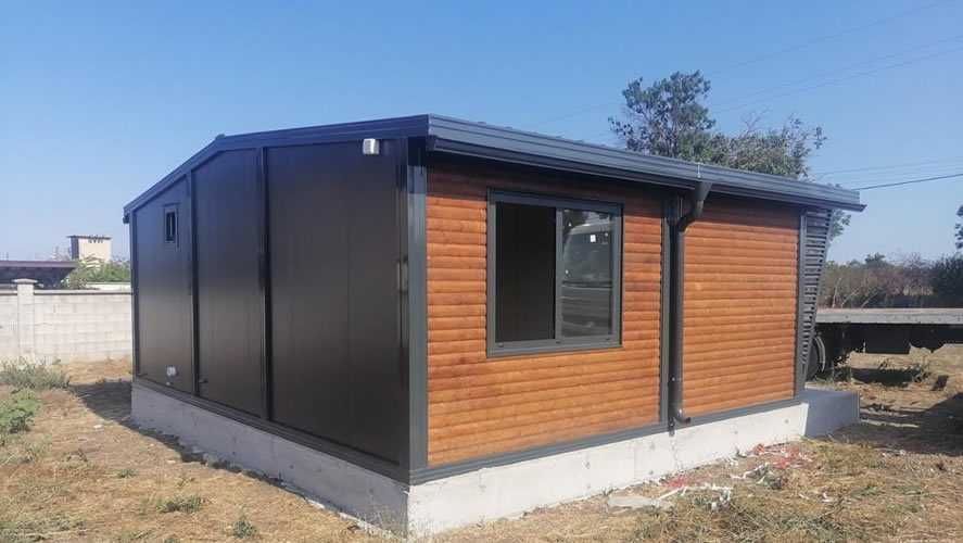 Casa, garaje auto si containere modulare tip birou, dimensiuni in func