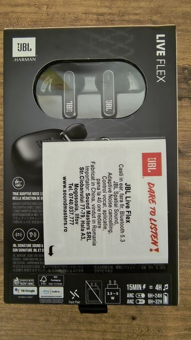 Casti bluetooth JBL Live Flex