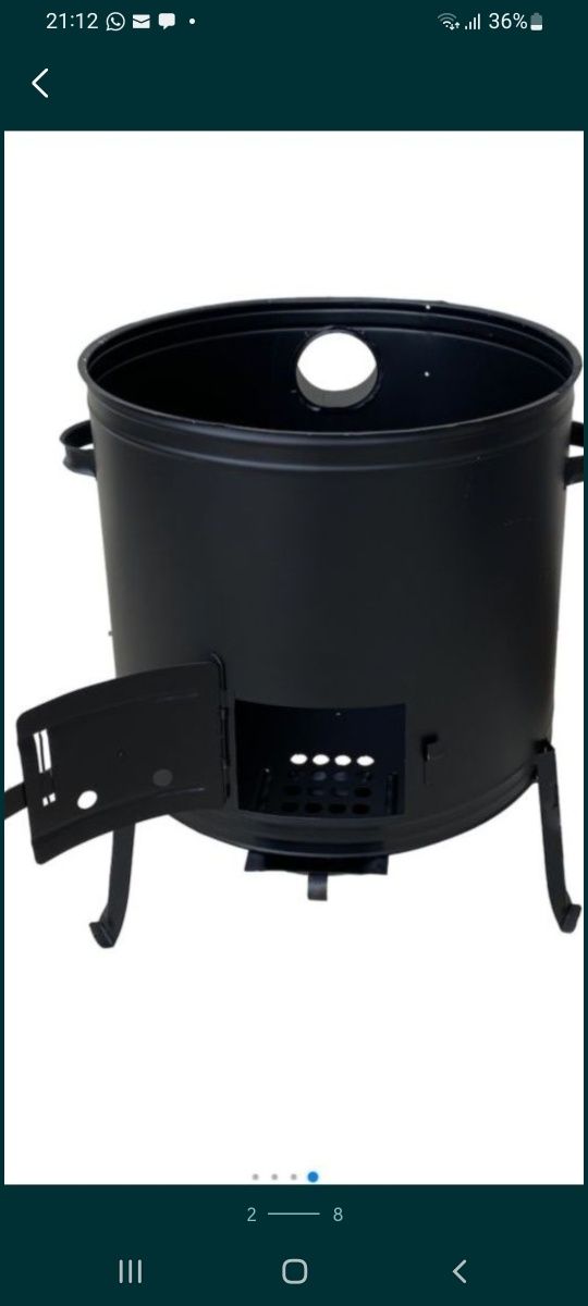 Ceaun emailat 100 L + sobă  tabla neagra Promo 699 lei