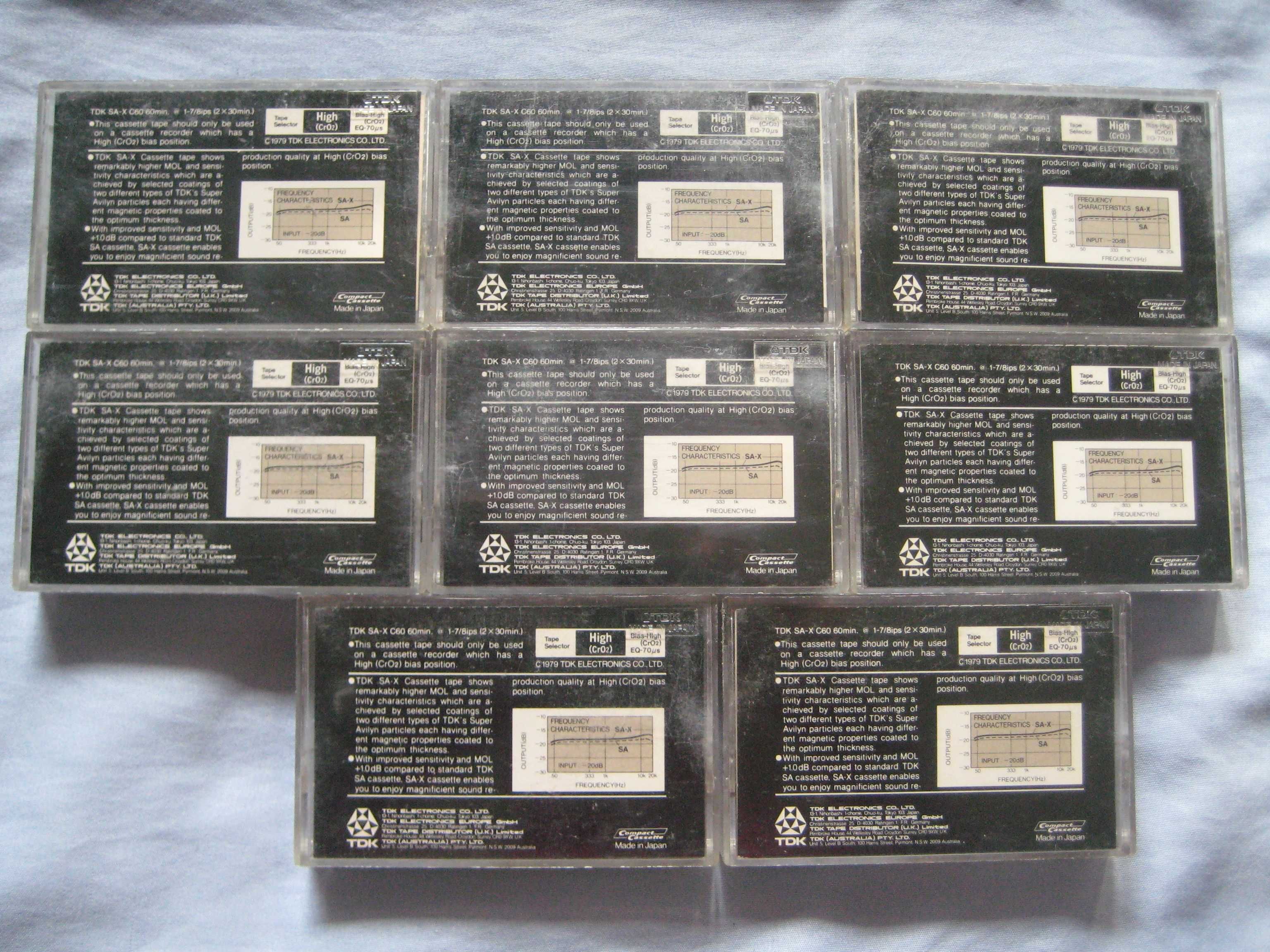 Продавам аудио касети TDK SA-X C60 Crome Made in Japan