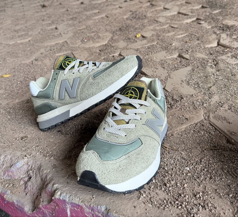 New balance 574 X Stone Island olive green