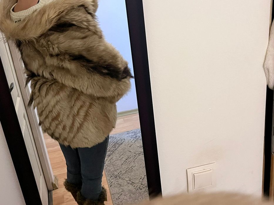 Haina superbă  blana naturala