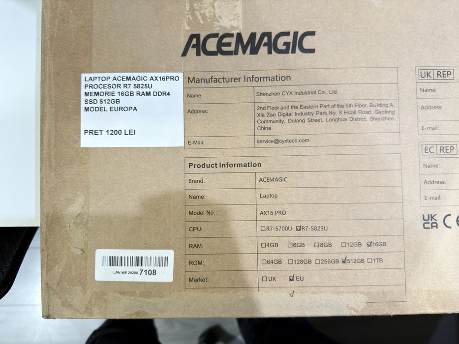 Laptop Acemagic Ax 16 Pro Nou