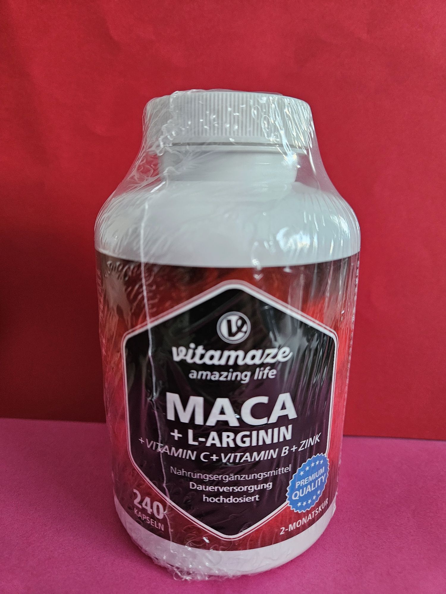 Maca+L-arginina+Vit C+Vit B+zinc 240capsule -Supliment alimentar