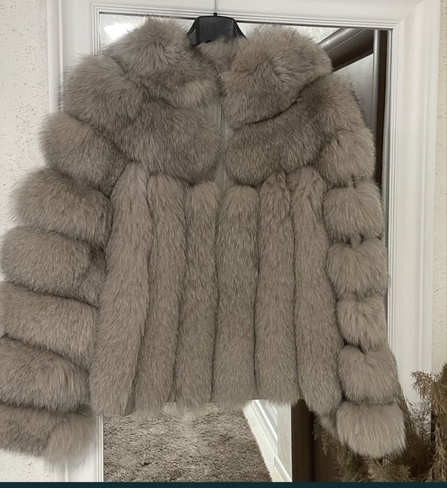 Палто от естествен косъм лисица