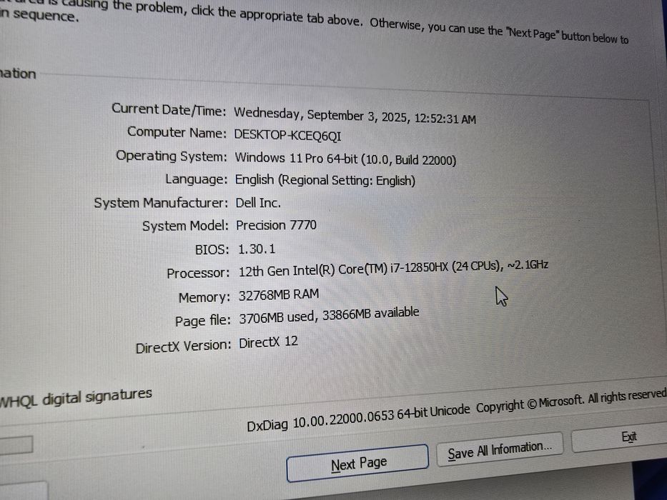 Dell precision 7770