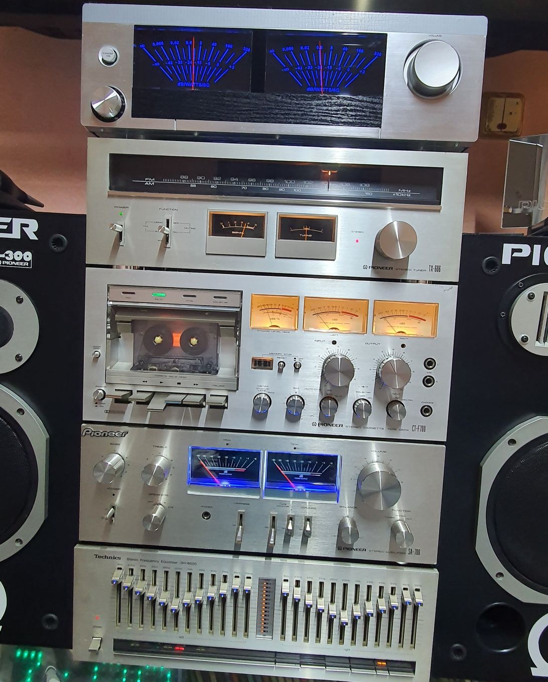 Vumetru analog,vumetre digitale Pioneer, Technics, Sony.