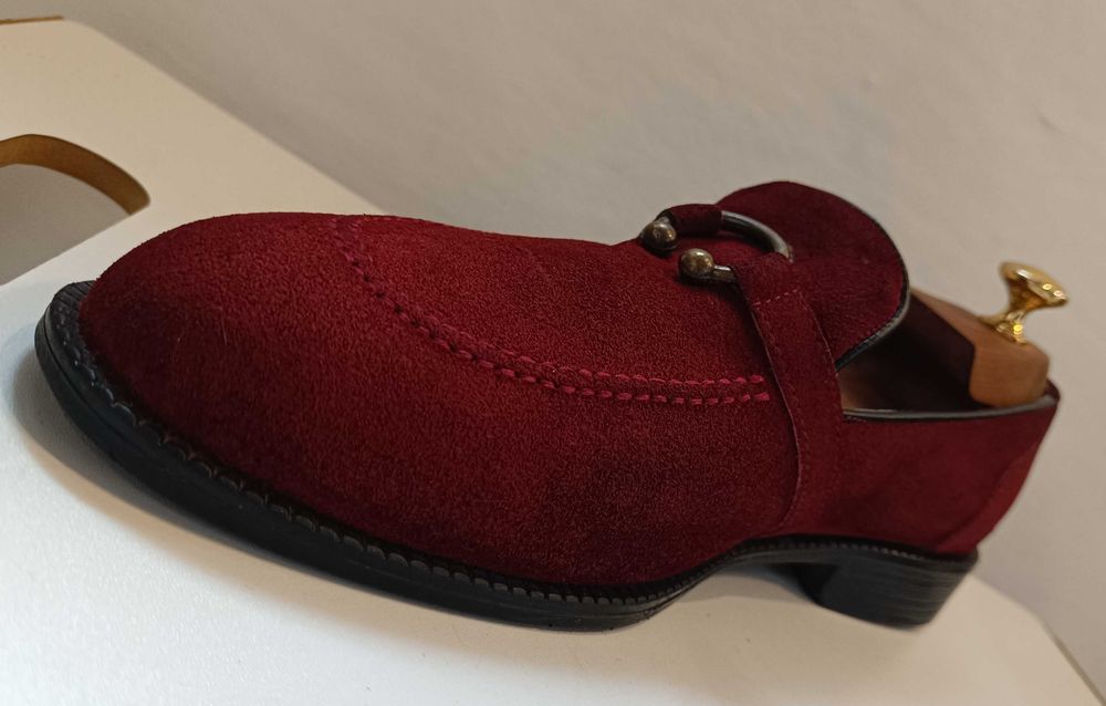 Pantofi loafer suede premium Lavoratione Artigianale piele naturala