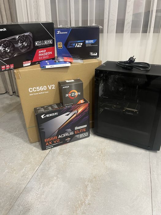 Gaming PC Ryzen 5 5600 + RX 6600 8GB + 32 GB DDR4 RAM CL16 с гаранция