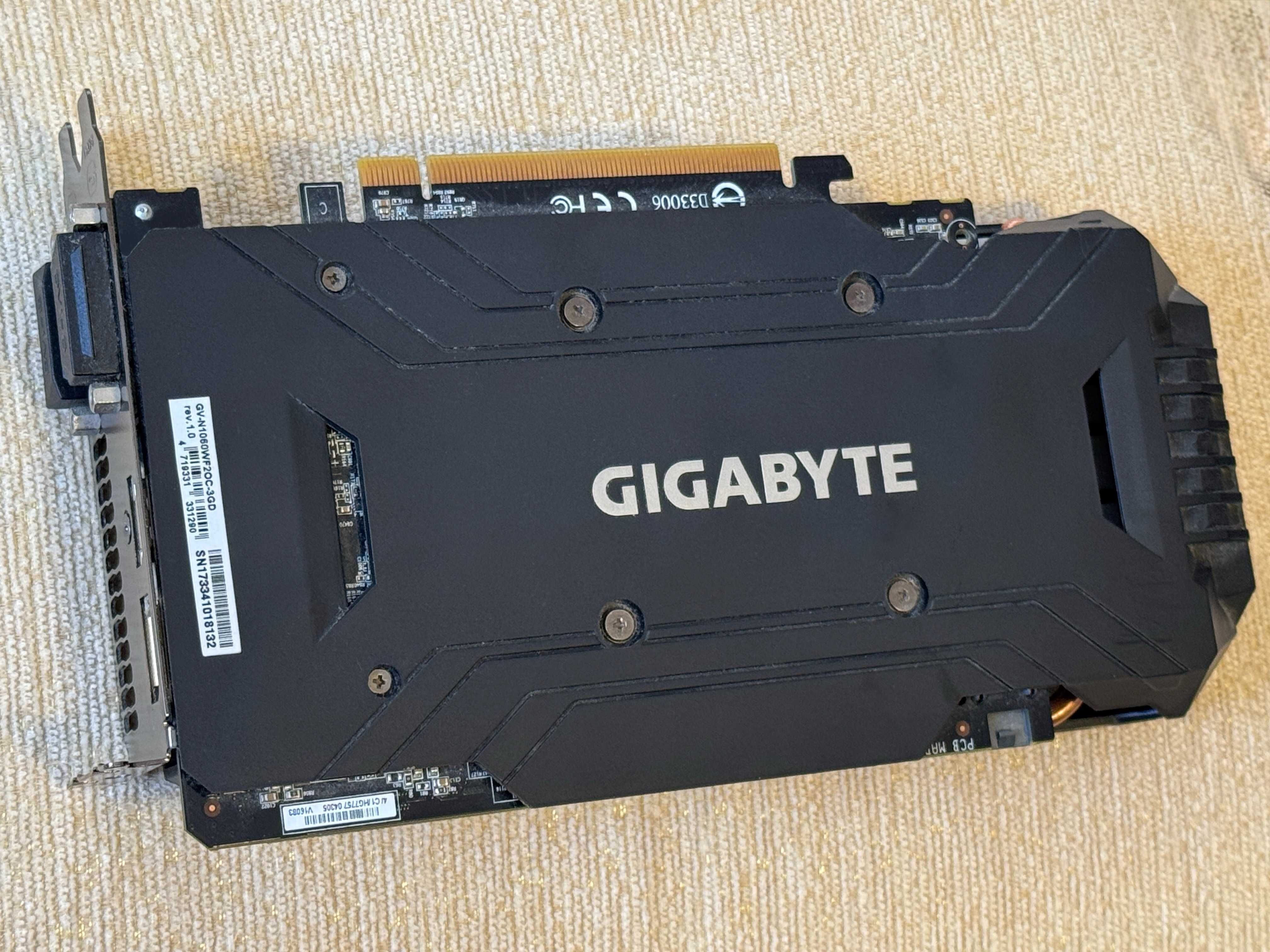 placa video Gigabyte GTX 1060 Windforce 3Gb 192 bits