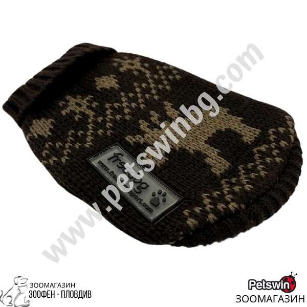 Пуловер за Куче- 7 размера- Elk Color Marron- Кафява разцветка-Freedog