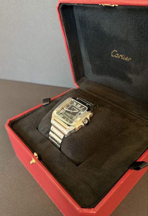 Ceas Cartier Santos L Black Dial