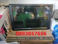 Портативен LCD телевизор 7”до14” 12/220V Цифров тунер DVB  Батерия