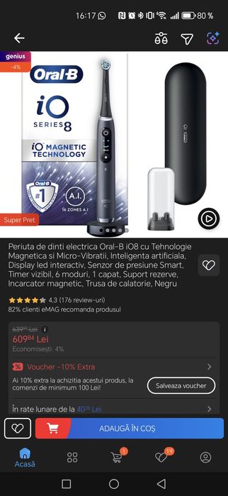 Periuta de dinti IO 8 noua sigilata