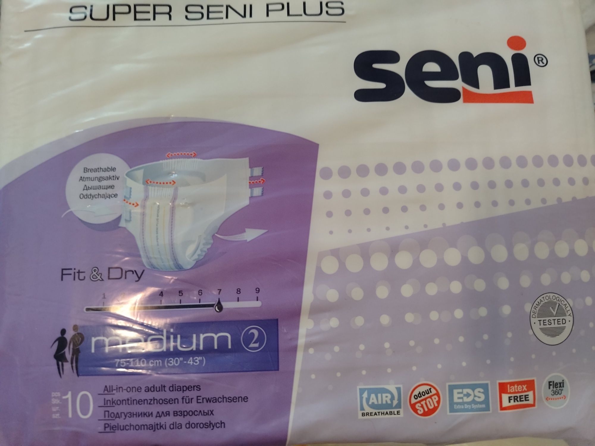Pamperși SENI plus pentru adulți , varianta medium nr 2(75-110cm)