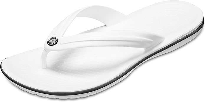 Slapi Crocs Crocband Flip unisex marimea 41-42, albi