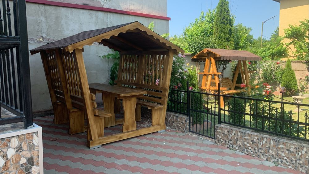 Vind leagan Balansoar rustic hintă gradina din lemn rotund