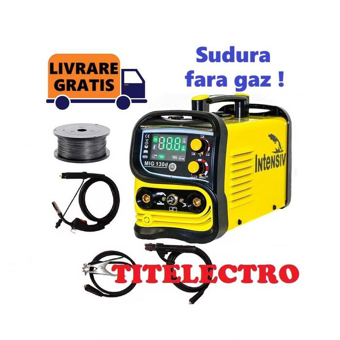 Aparat sudura MIG 130d INTENSIV fara gaz + sarma flux 0.8mm 1kg + duze