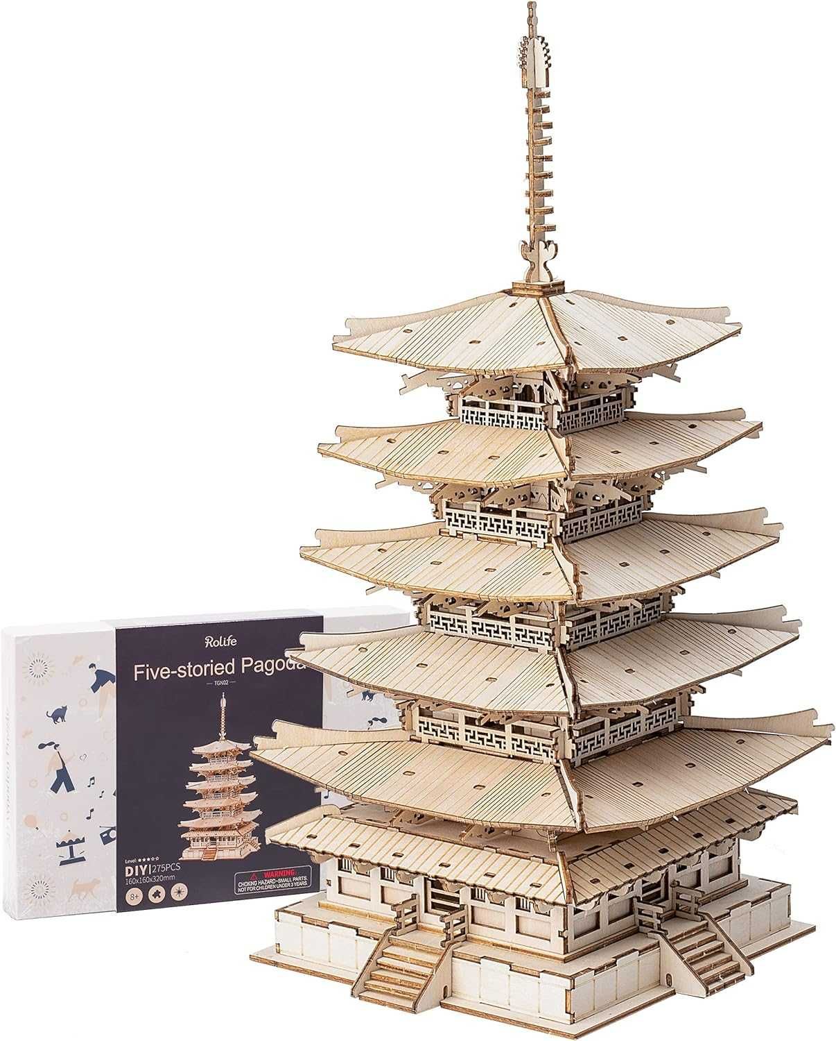 Сглобяем Модел - Five Storied Pagoda - Дървен Пъзел