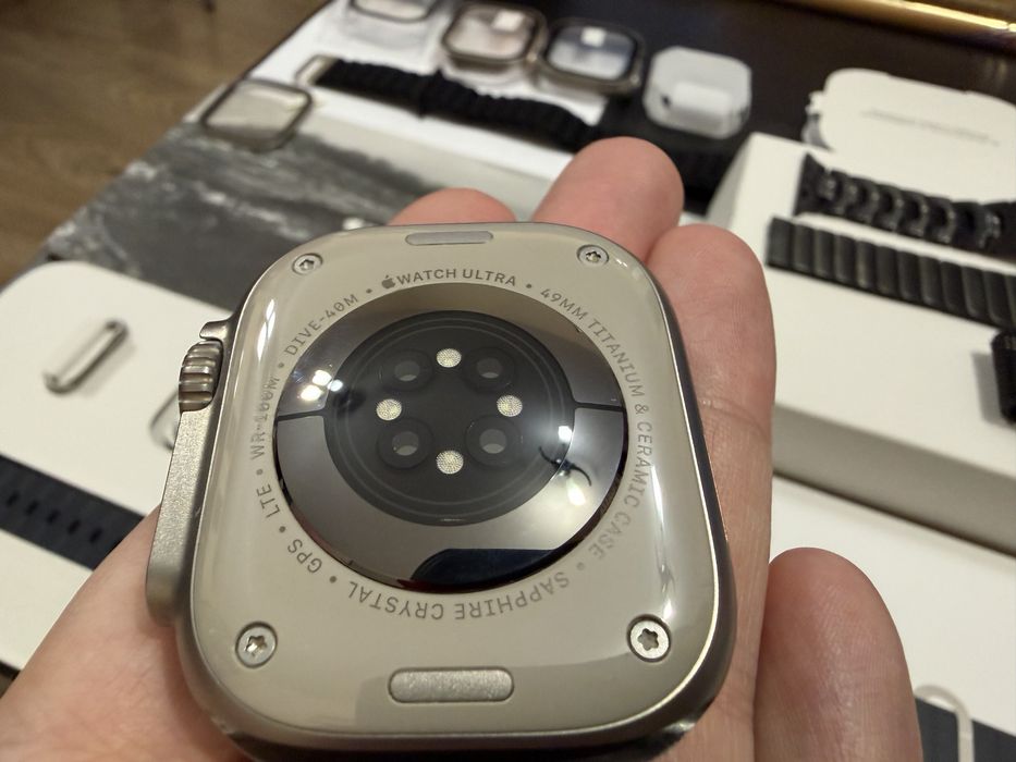 Apple Watch Ultra Titanium + Ocean Band Midnight Blue