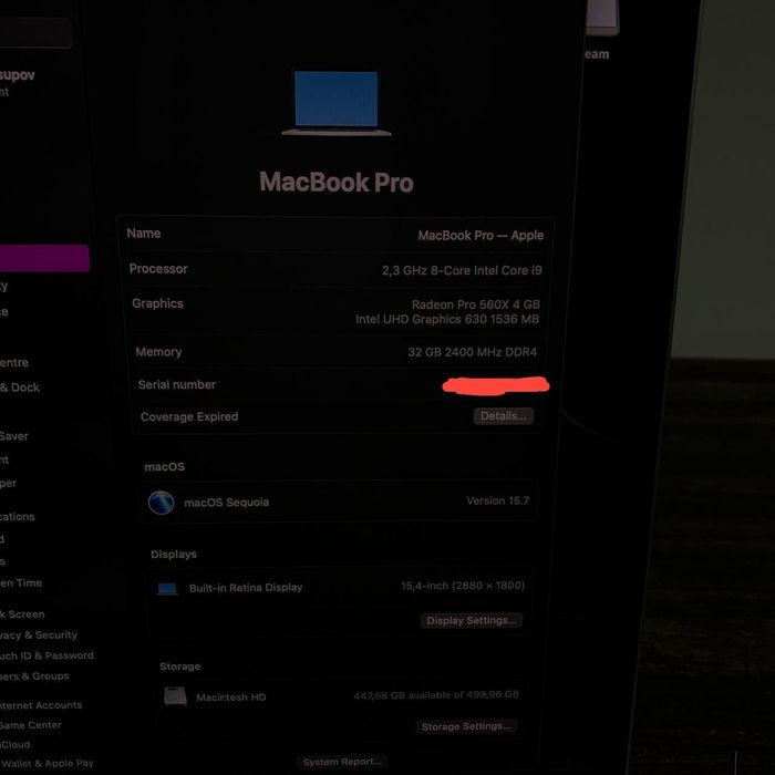 Kelishiladi   MacBook pro 2019 intel cori 9 / 16-inchi touch bar