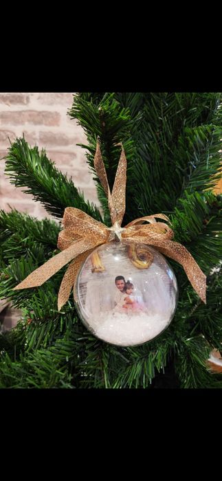 Коледна топка със снимка или надпис
