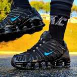 Nike Air Max Shox Black And Blue Editoo
