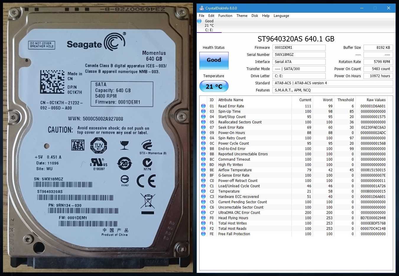 HDD Твърди дискове 2.5" SEAGATE 500GB 640GB SATA 5400rpm