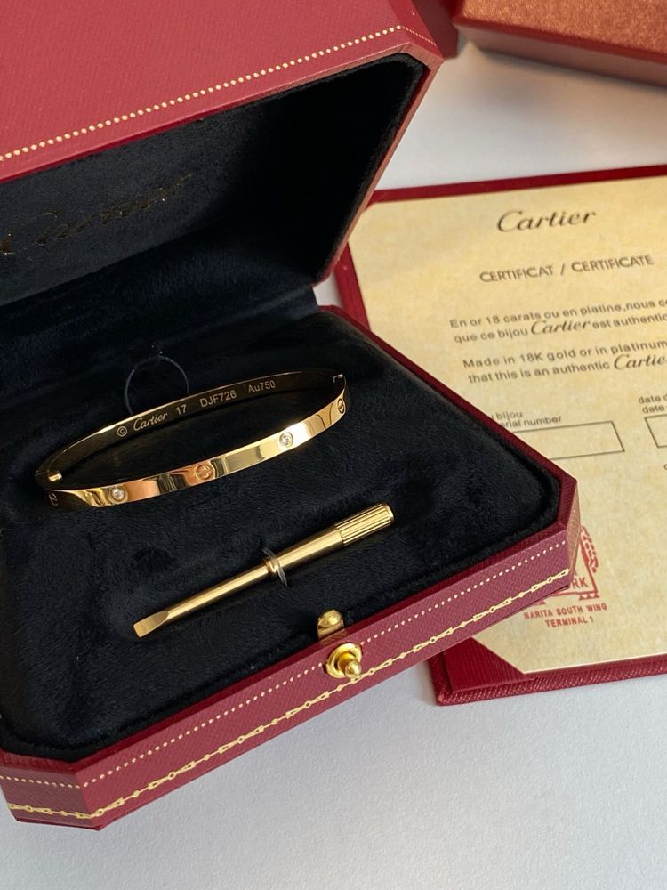 Brățară Cartier Love Slim - unisex -  17 Gold 750 Diamond Full Box
