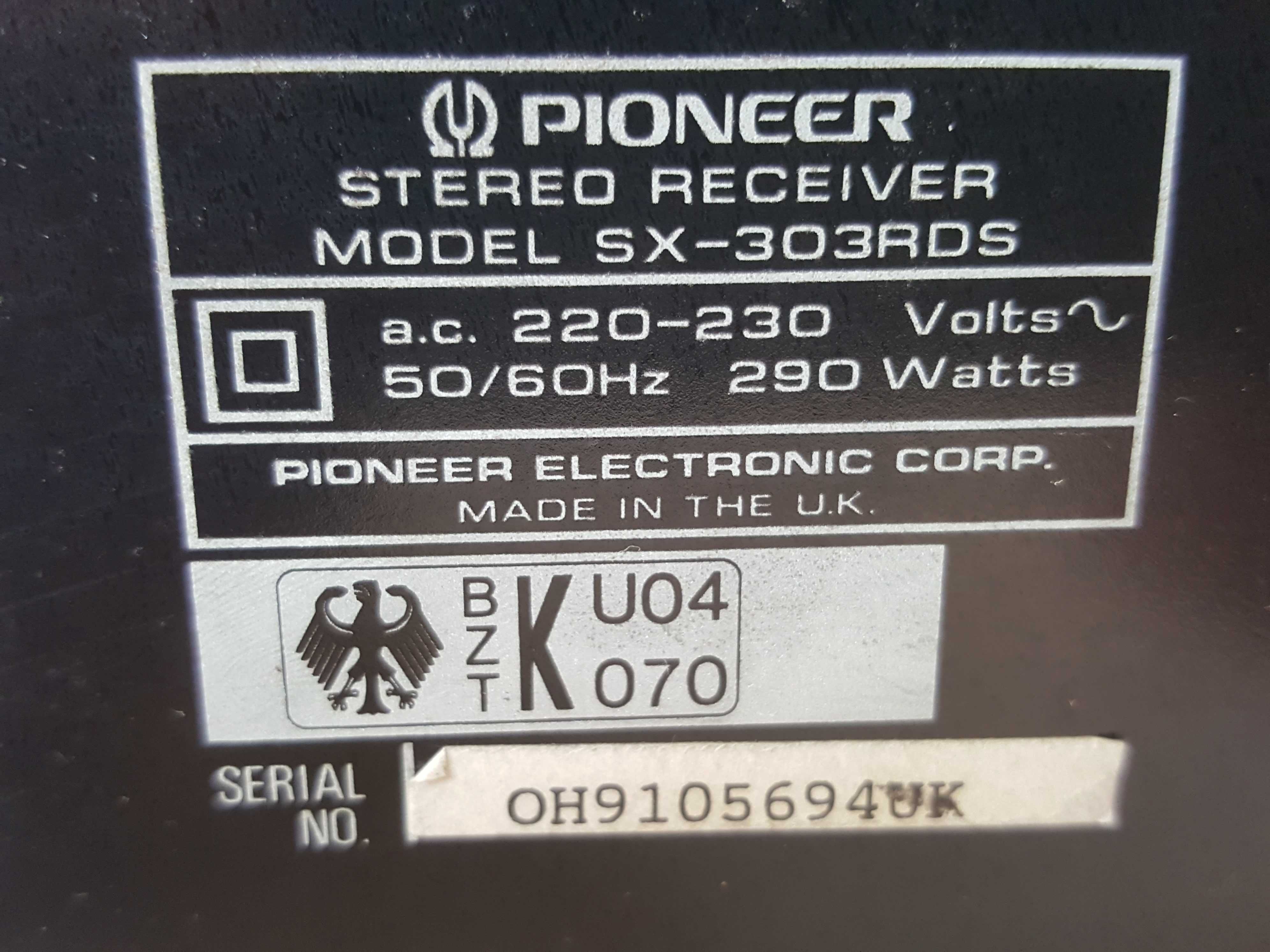 Vand amplificator Pioneer SX-303RDS