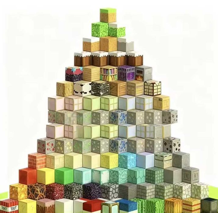 Магнитни кубчета Майнкрафт 100 бр. в кутия Minecraft Magnetic Blocks.